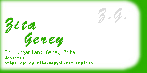 zita gerey business card